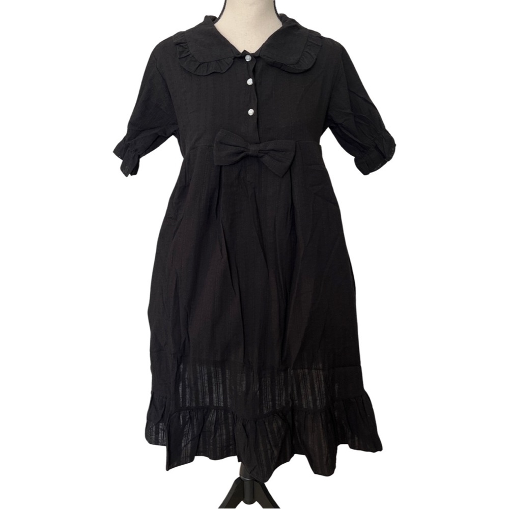 NO BRAND Black Lace Simple Lolita OP dress kawaii harajuku jfashion goth